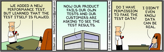 Dilbert on fake data